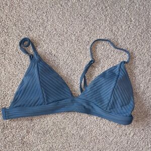 Blue Triangle Bikini Top